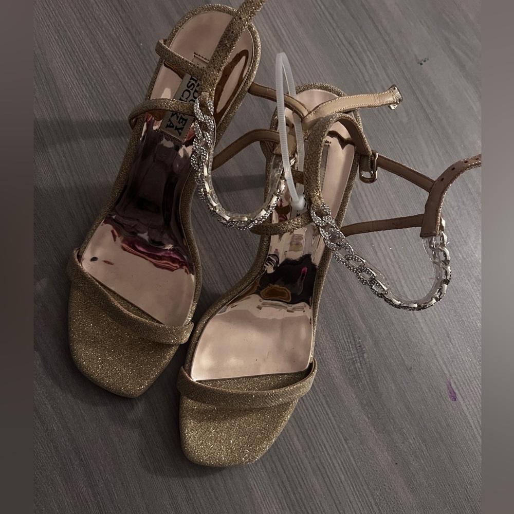 Elegant Gold Strappy Heels
